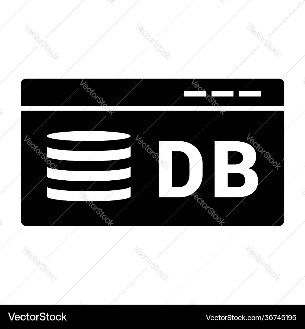 Database icon isolated on white background flat vector image