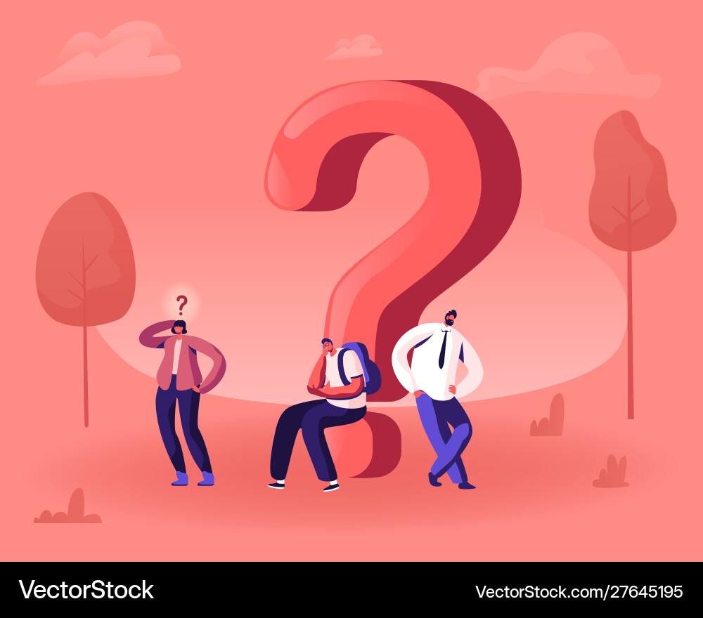 Doubtful Characters with Question Marks vector image