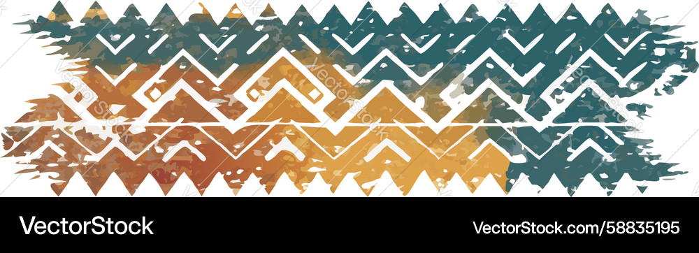 Dynamic chevron abstract pattern grunge border Vector Image