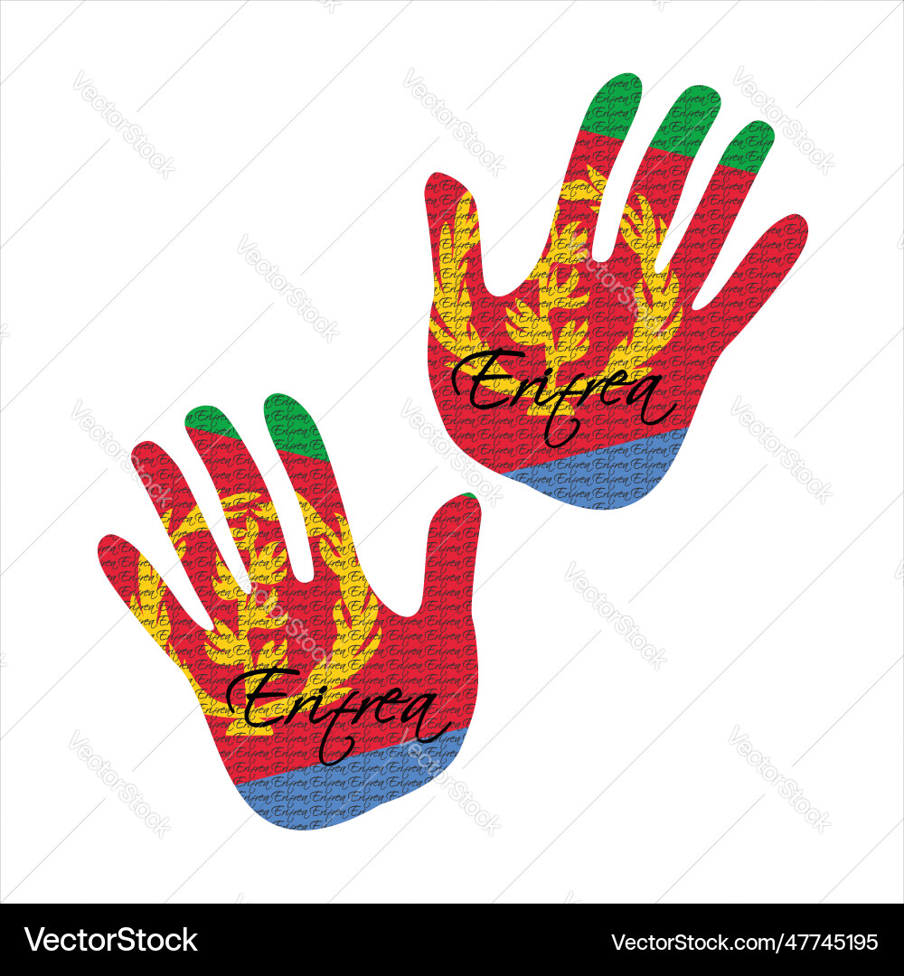 Eritrea flag hand vector image