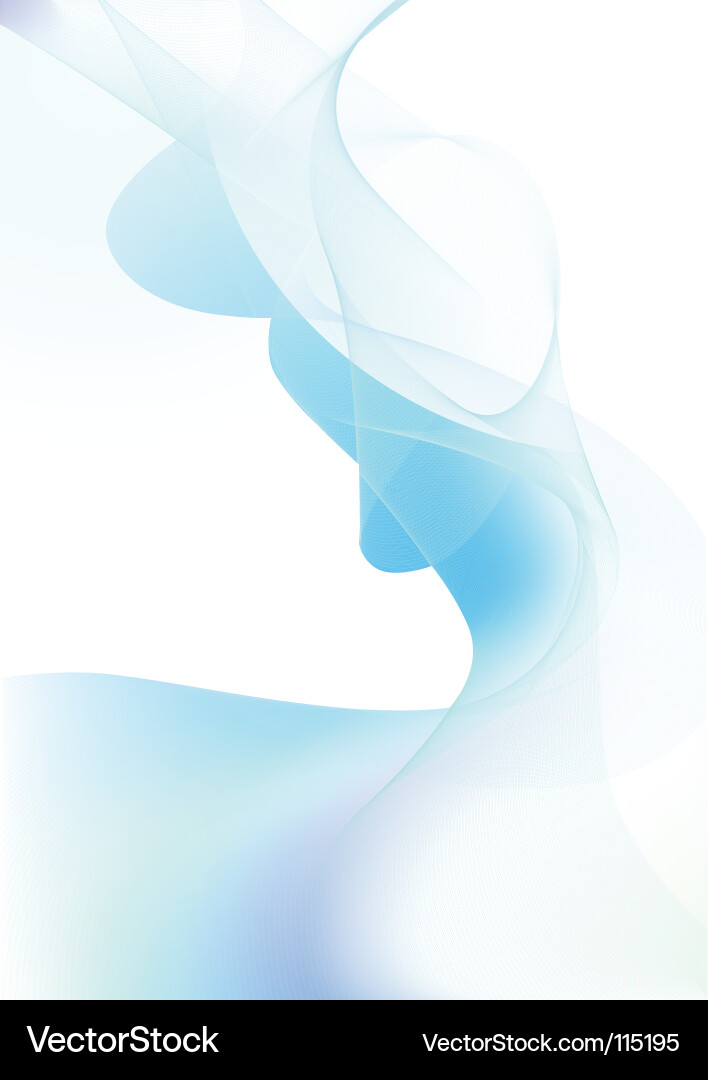 Fluid Blue Wave Vector Image