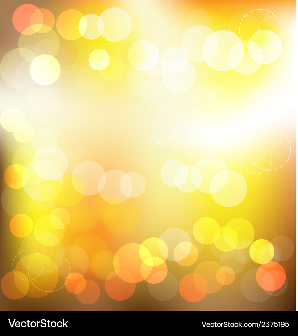 Golden elegant abstract background with bokeh Vector Image