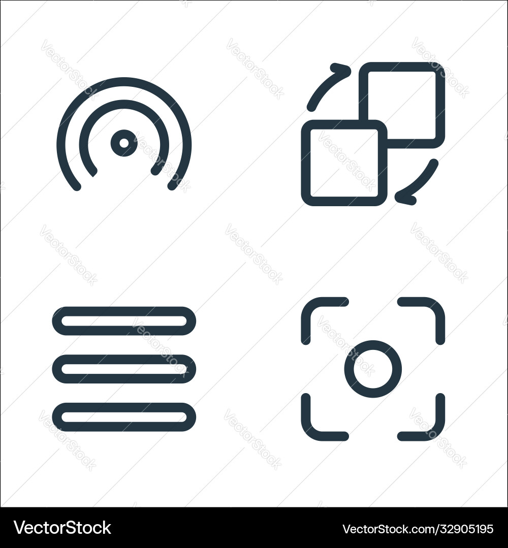 Interface line icons linear set quality Interface line icons linear set quality Vector Image