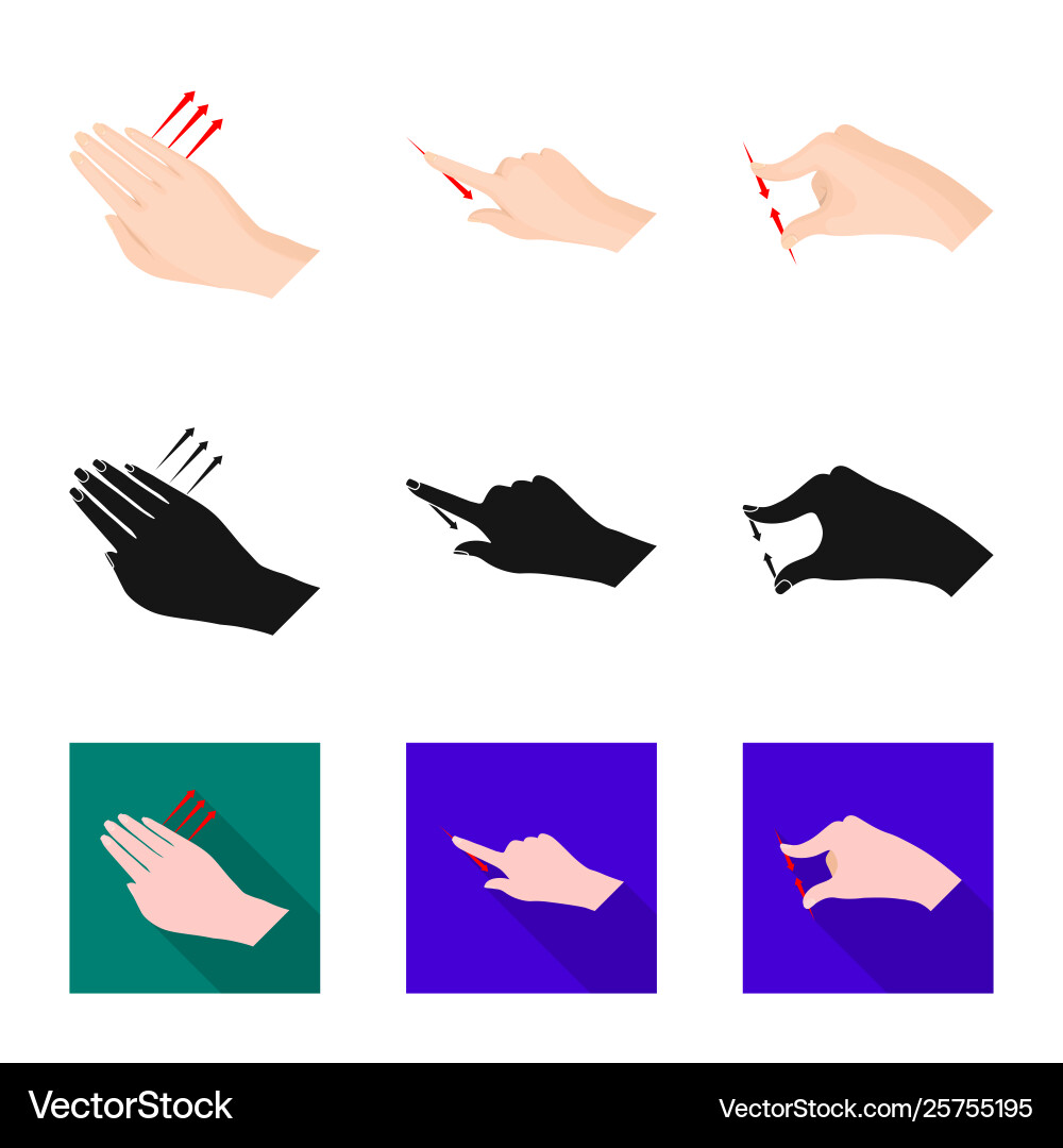 Isolated object touchscreen and hand symbol Vector Image