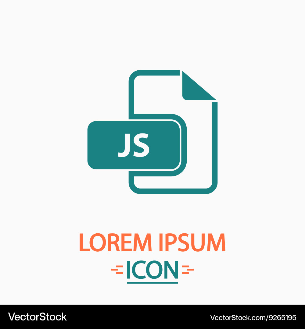 Js computer symbol Vector Image