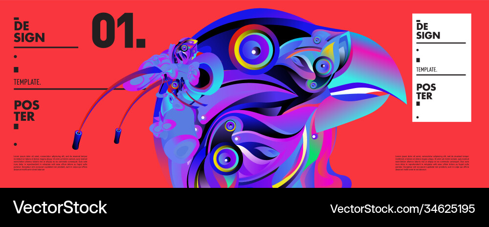 Landing page background template with colorful Vector Image