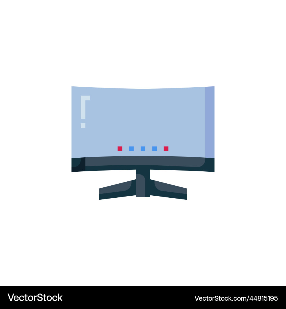 Monitor icon computer component flat style Monitor icon computer component flat style vector image