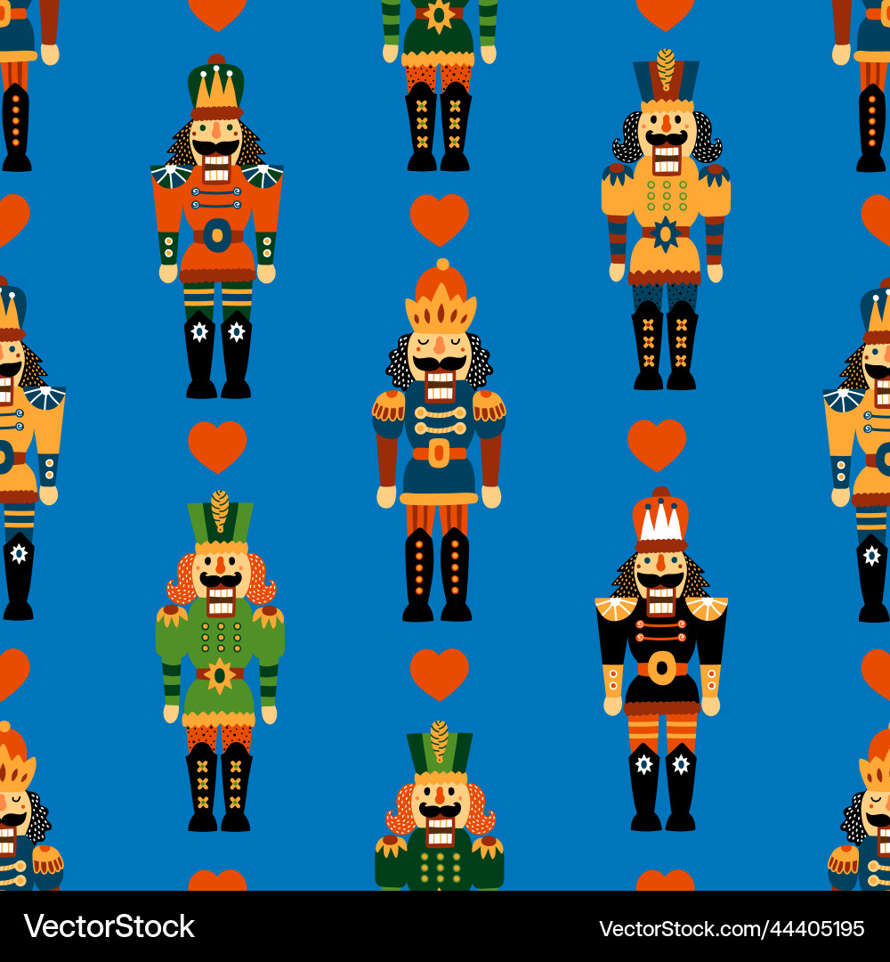 Nutcracker Seamless Pattern vector image