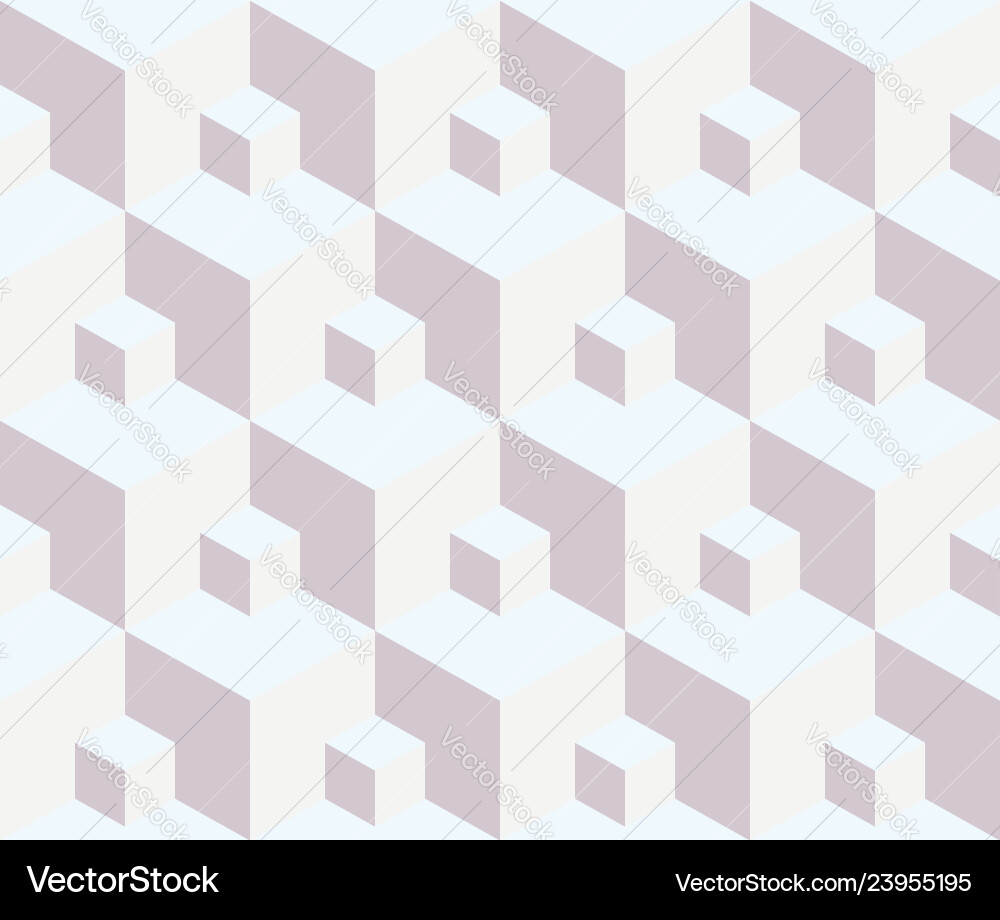 Seamless pattern 3d cube Vector Image