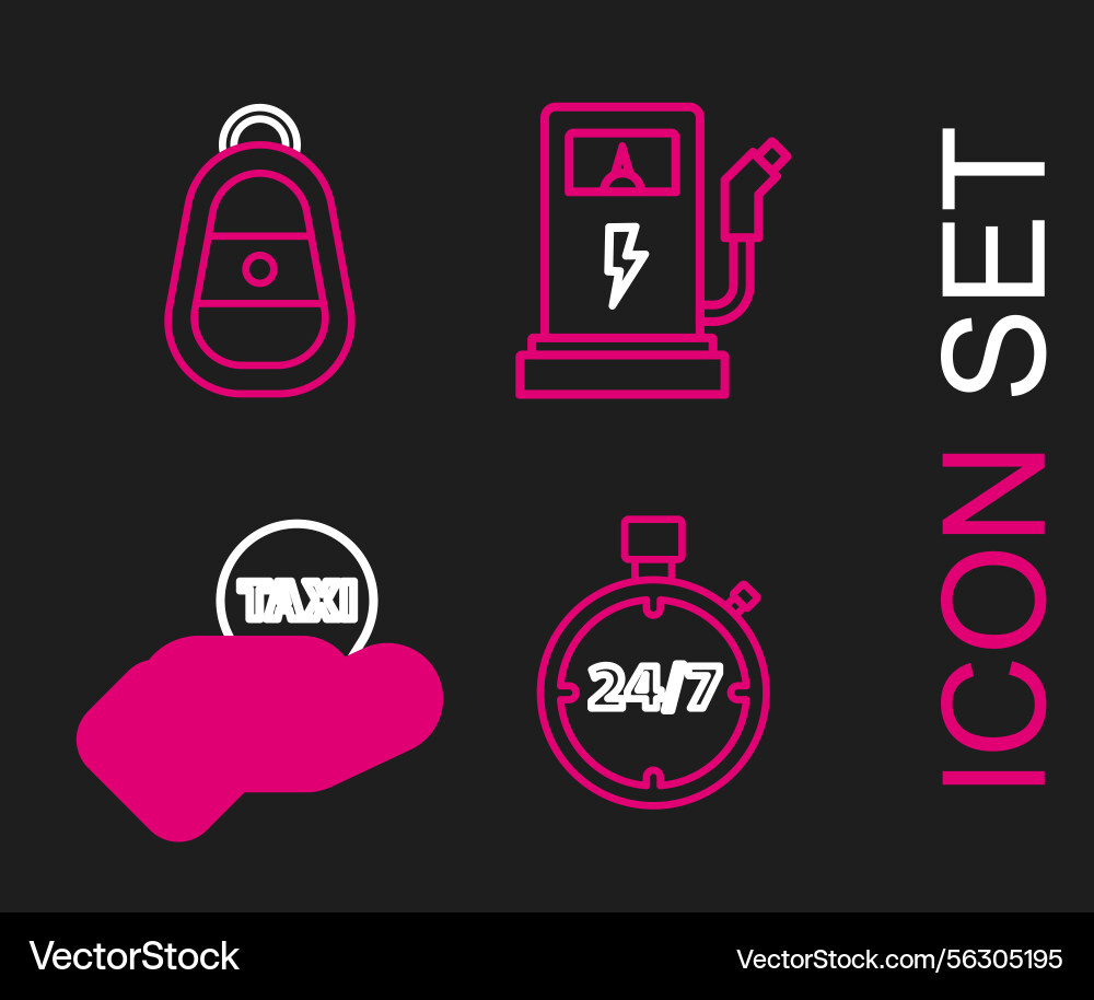 Set line stopwatch 24 hours hand on map pointer Set line stopwatch 24 hours hand on map pointer vector image