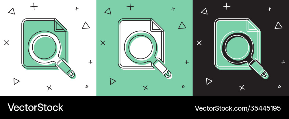 Set search concept with folder icon isolated Set search concept with folder icon isolated Vector Image