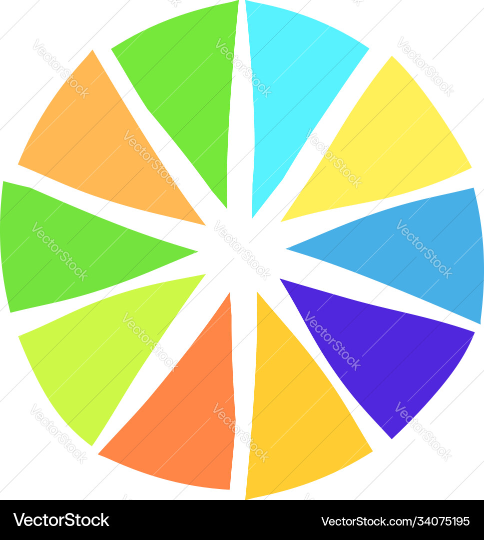 Simple pie chart-graph and diagram circle Vector Image