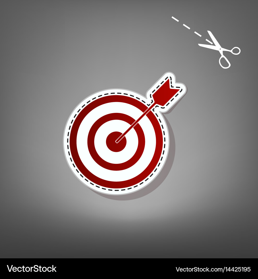 Target with dart red icon Vector Image
