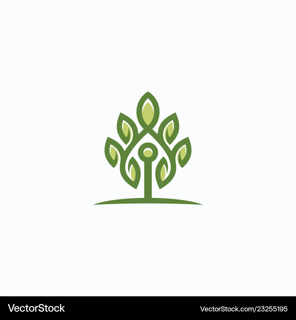 Tree logo template design Tree logo template design vector image
