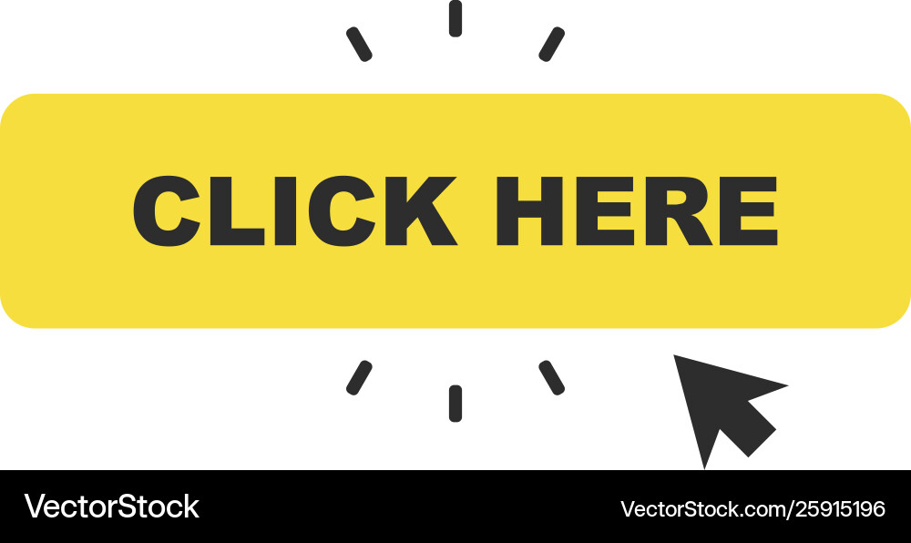 Click here button clicking icon in flat style Click here button clicking icon in flat style Vector Image