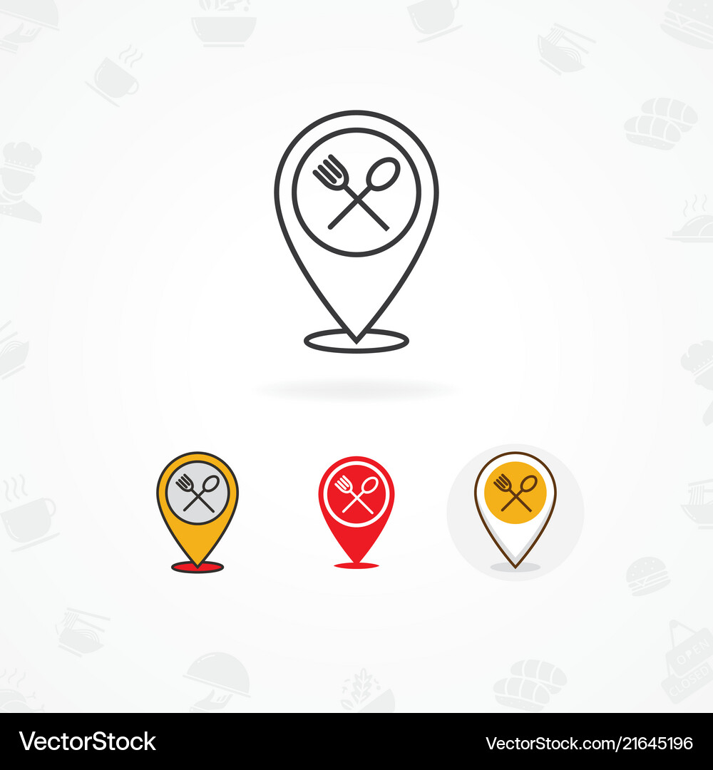 Food Location Pointer vector image