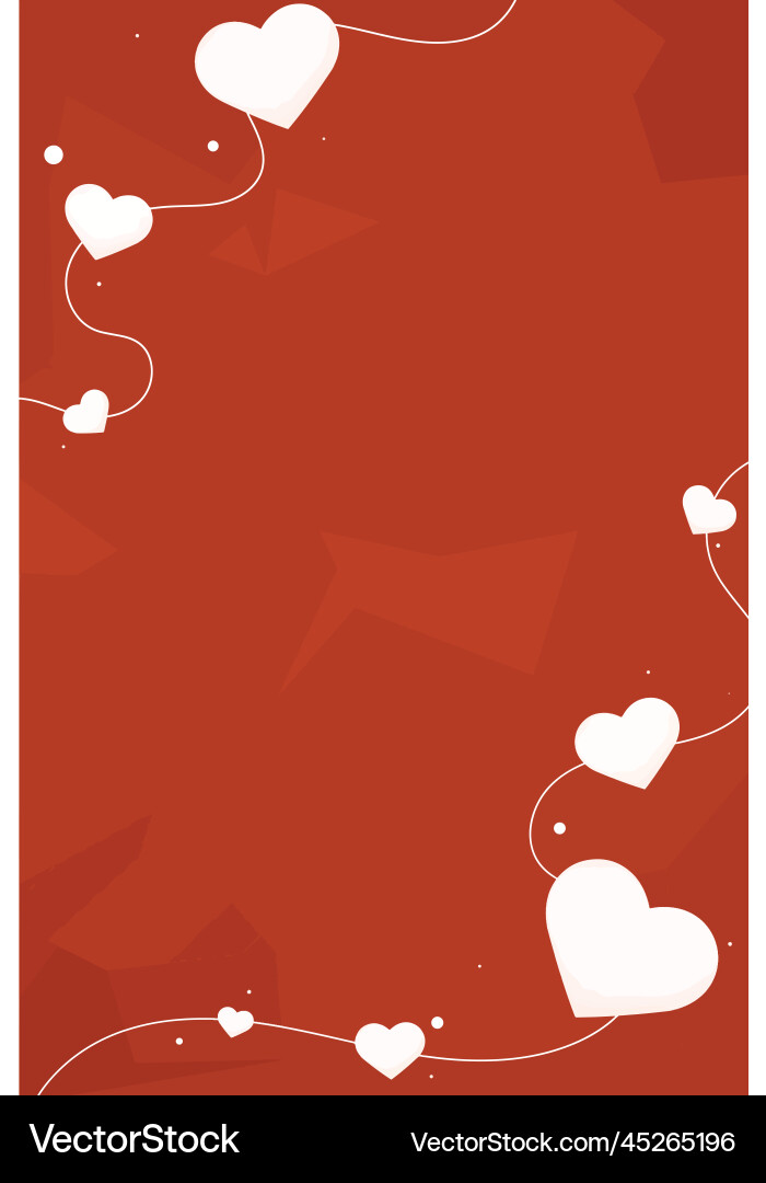 Geometric Heart String Border Background vector image