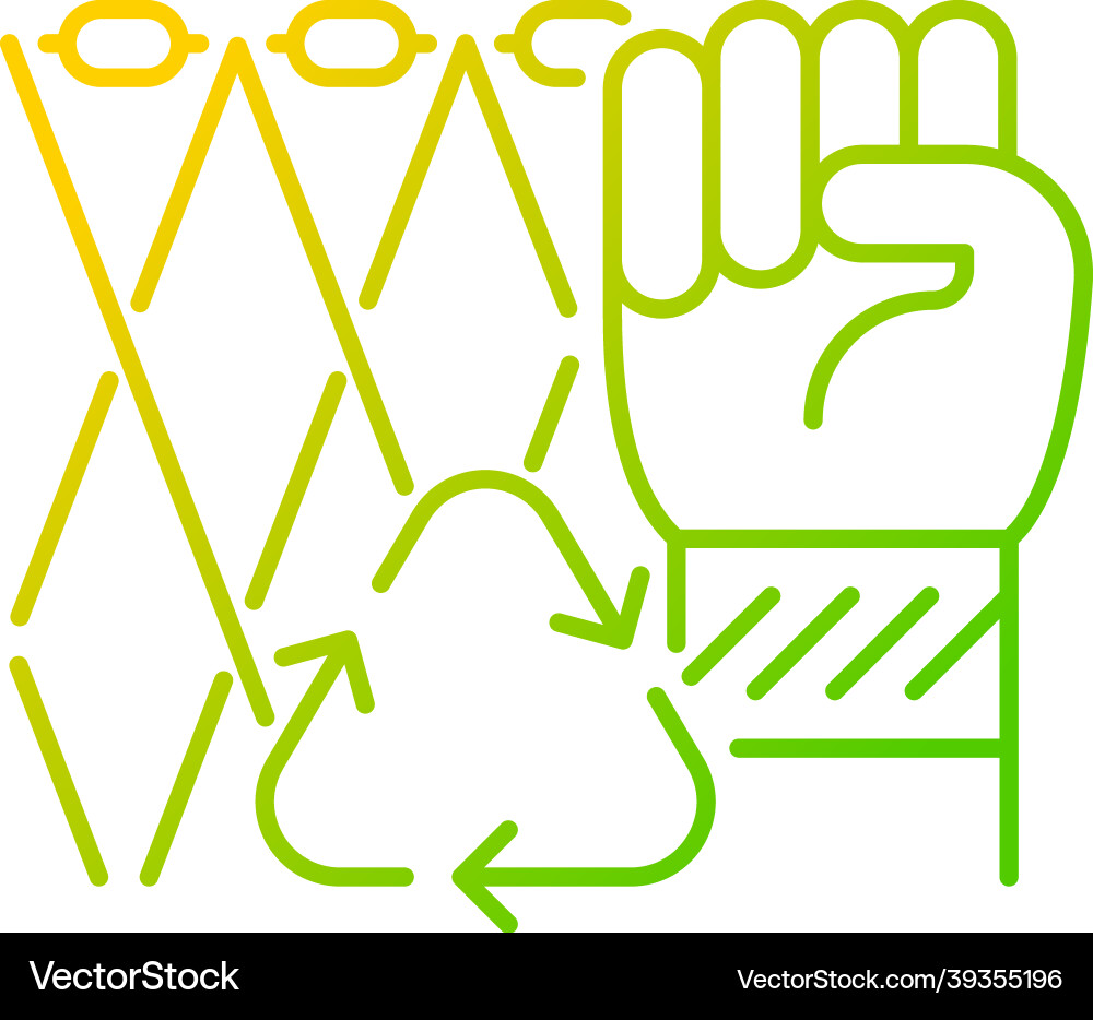 Ghost net bracelets gradient linear icon Ghost net bracelets gradient linear icon vector image