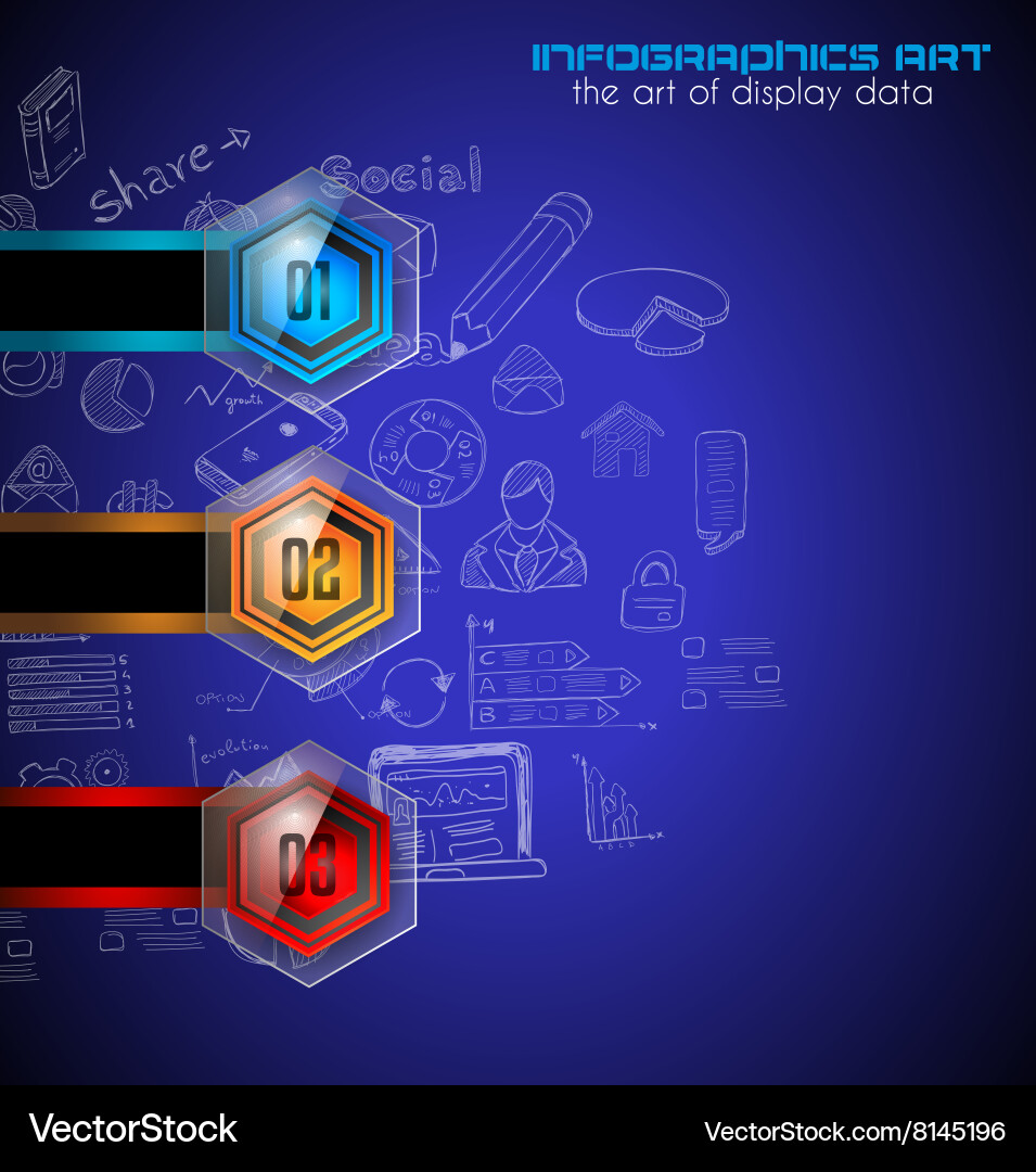 Infographics complex layout with option buttons vector image