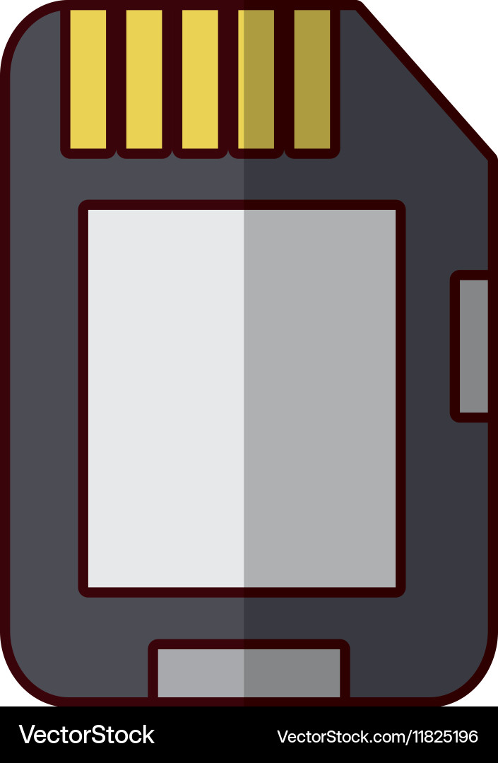 Microsd flash memory vector image