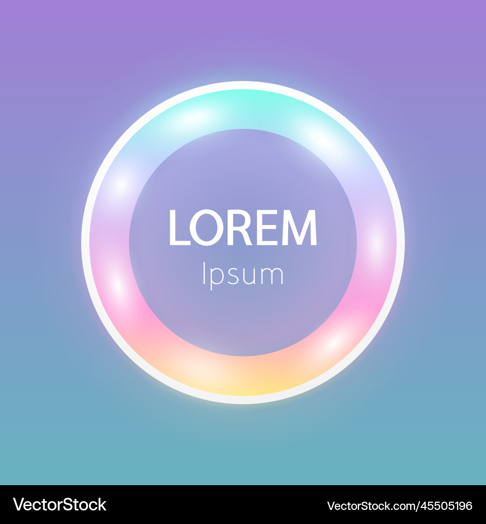 Round shape led lamp rgb color icon Round shape led lamp rgb color icon Vector Image