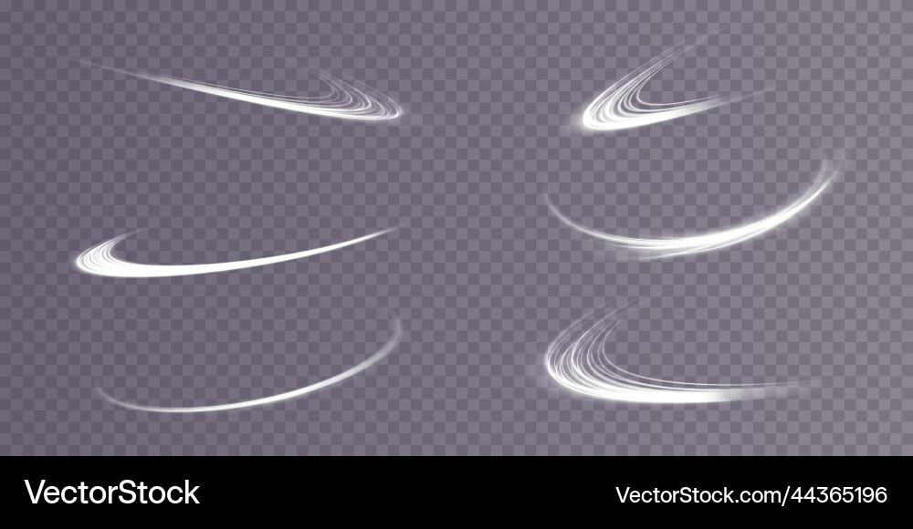 Set of abstract light lines movement and speed Set of abstract light lines movement and speed vector image
