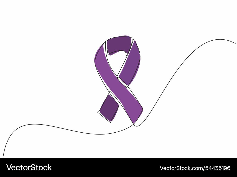 Single continuous line drawing a ribbon forms Single continuous line drawing a ribbon forms vector image