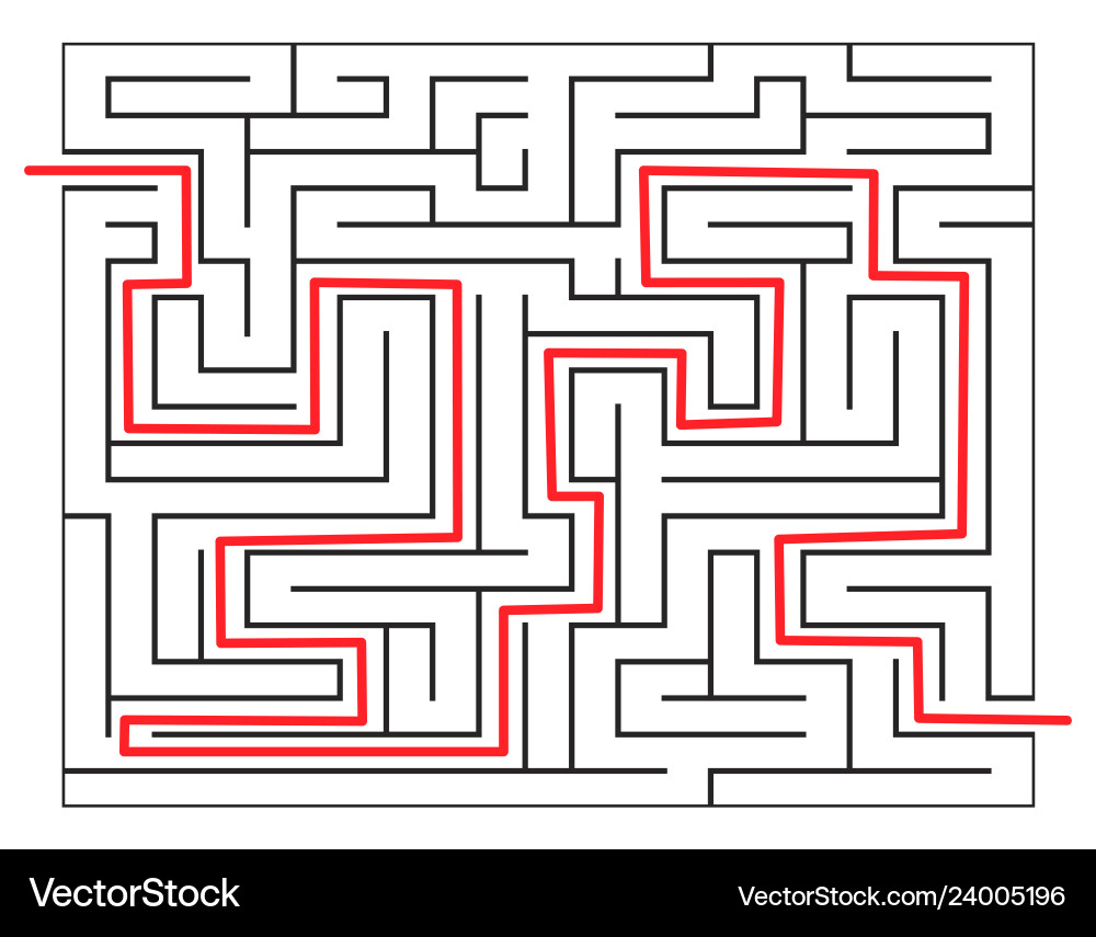 Solved maze symbol icon design vector image