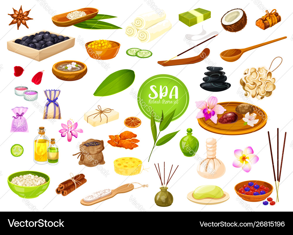 Spa salon skin care and body massage therapy Spa salon skin care and body massage therapy vector image