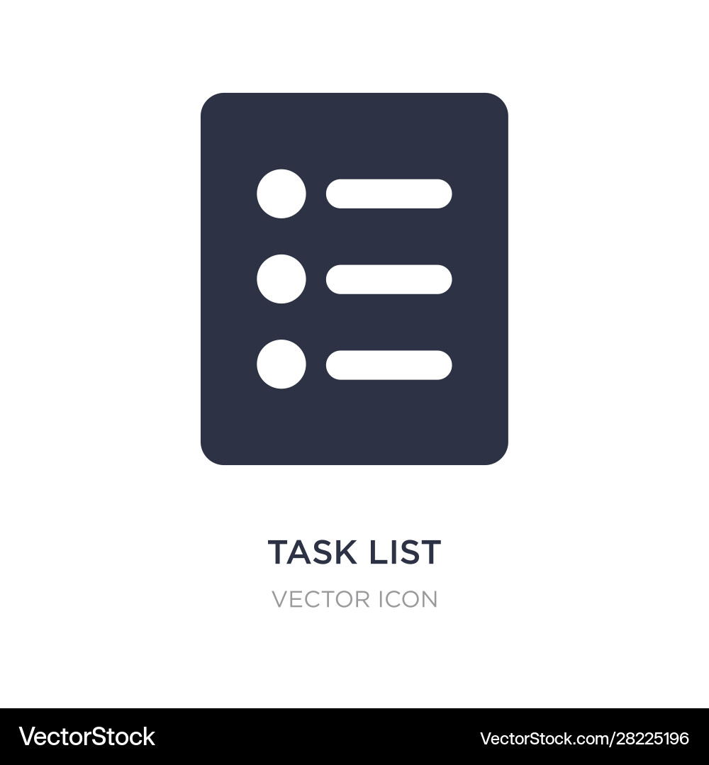 Task list icon on white background simple element Vector Image