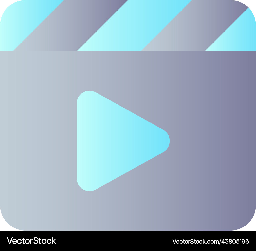 Video editing flat gradient color ui icon vector image