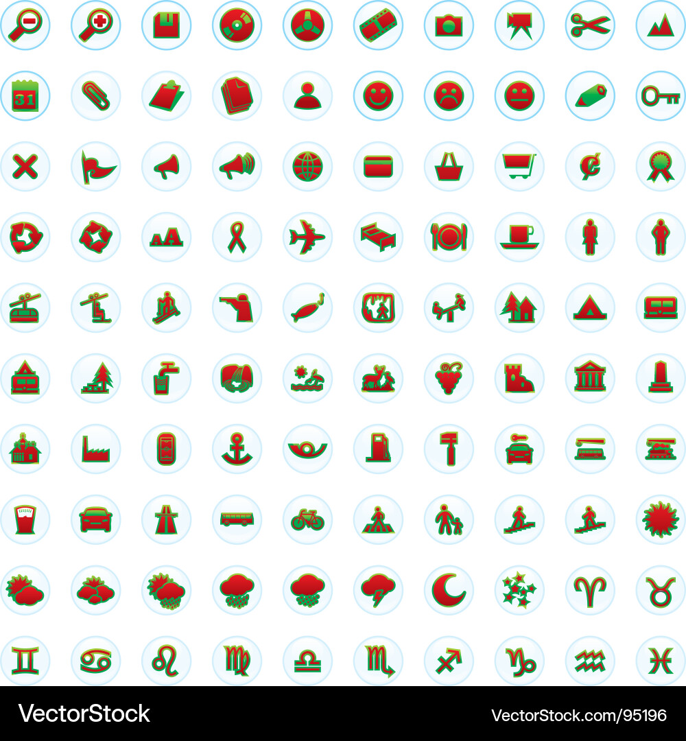 Web icon set vector image