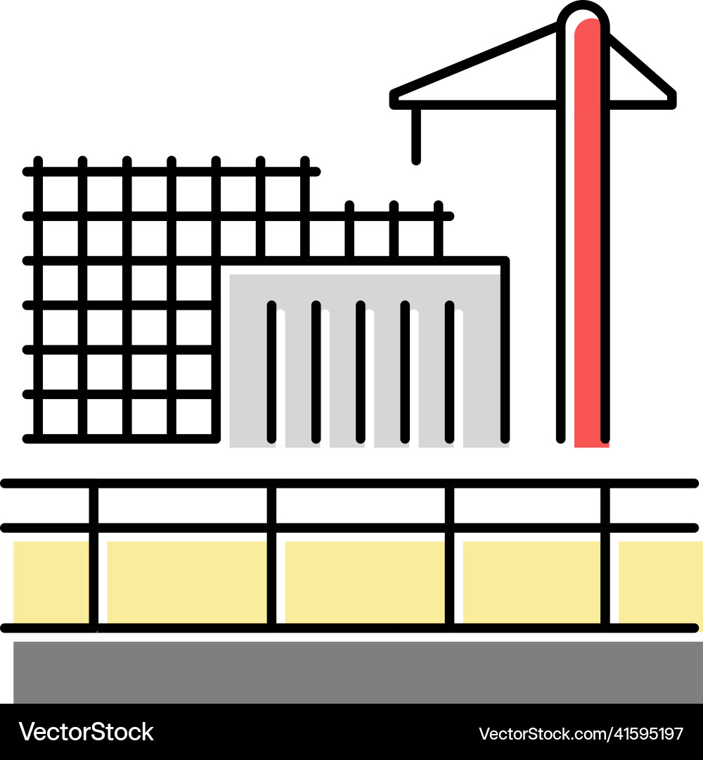Building construction color icon Building construction color icon Vector Image