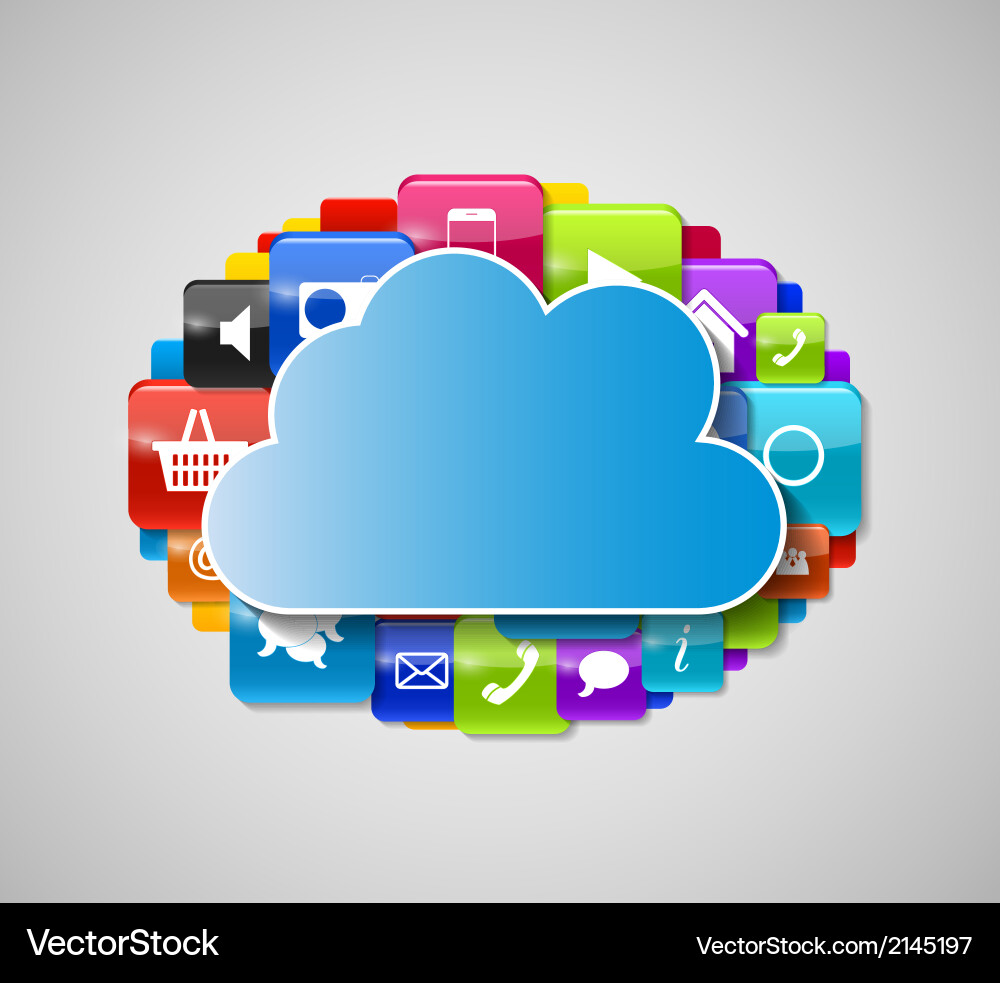Cloud computing concept Vector Image