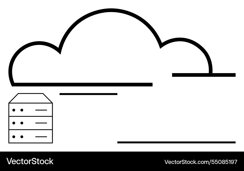 Cloud computing concept with server storage Cloud computing concept with server storage vector image
