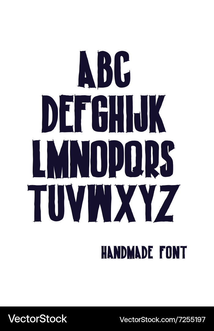 Decorative hand drawn letters Vector Image