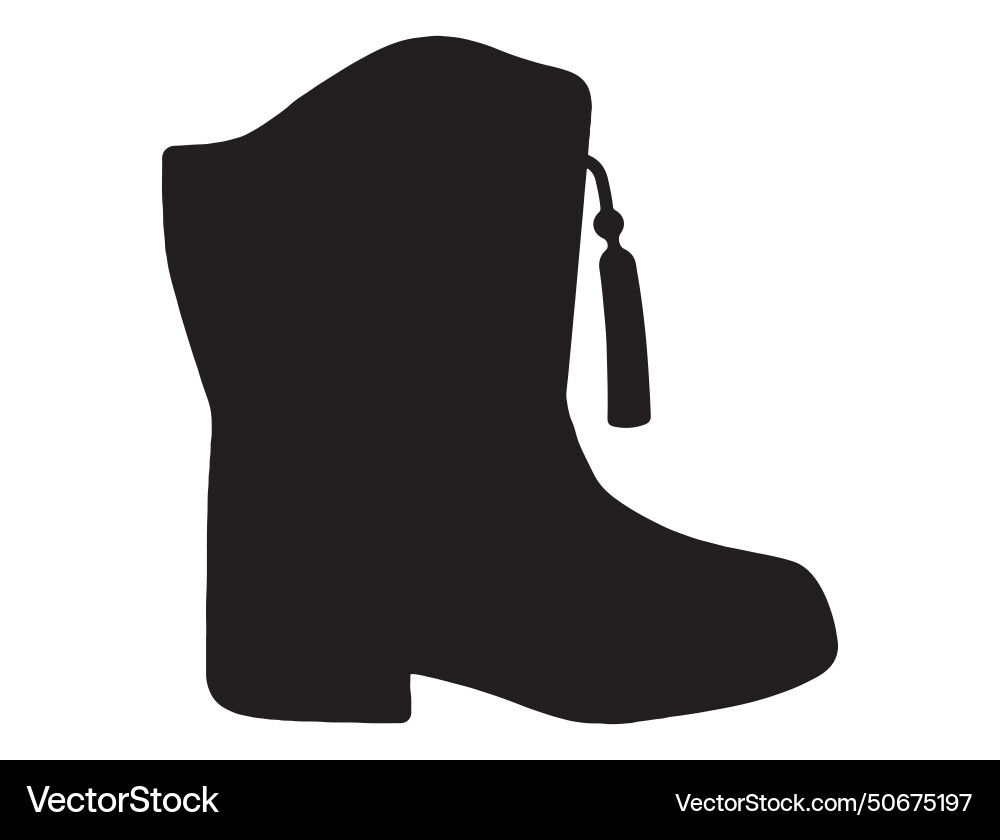 Drill team boot silhouette art vector image