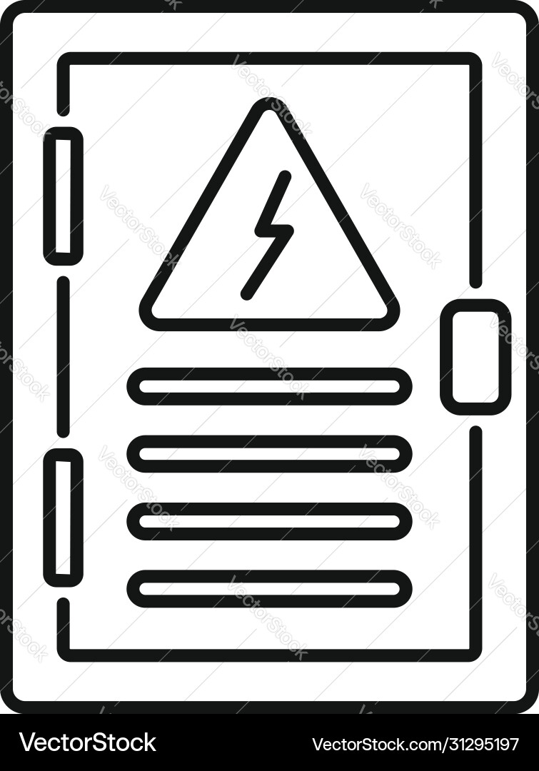 Electric Panel Box Icon Royalty Free Vector Image
