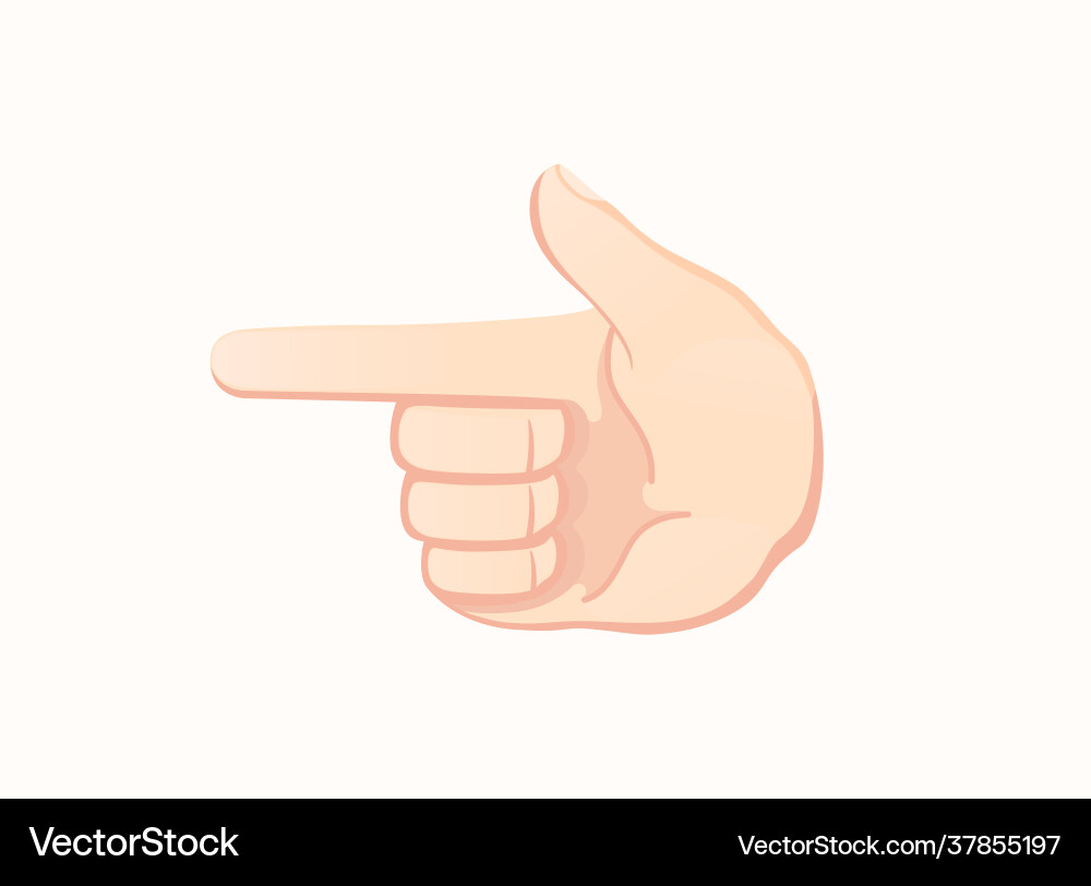 Hand index pointing left icon gesture emoji vector image