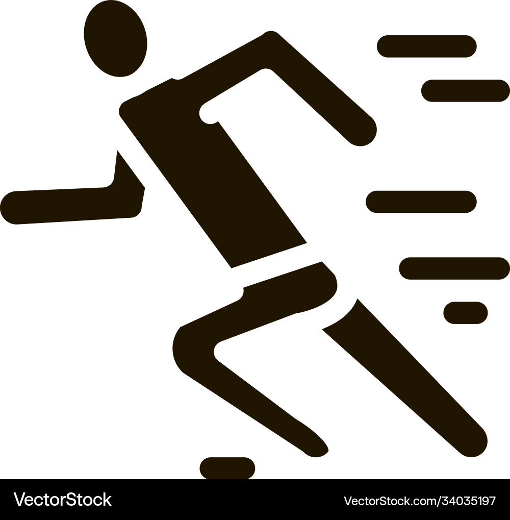 Man in running action icon glyph Man in running action icon glyph Vector Image