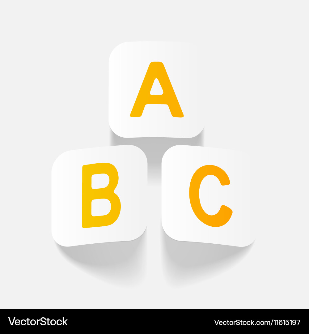 Realistic design element toy cube Vector Image