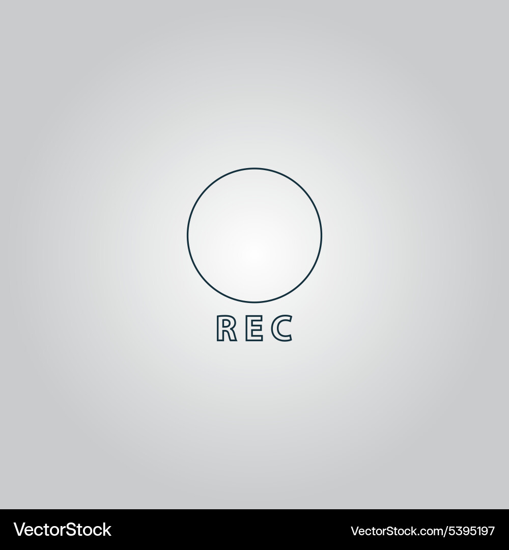 Rec button Vector Image
