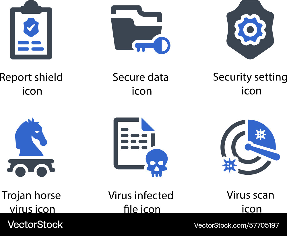 Report shield secure data security setting trojan Vector Image
