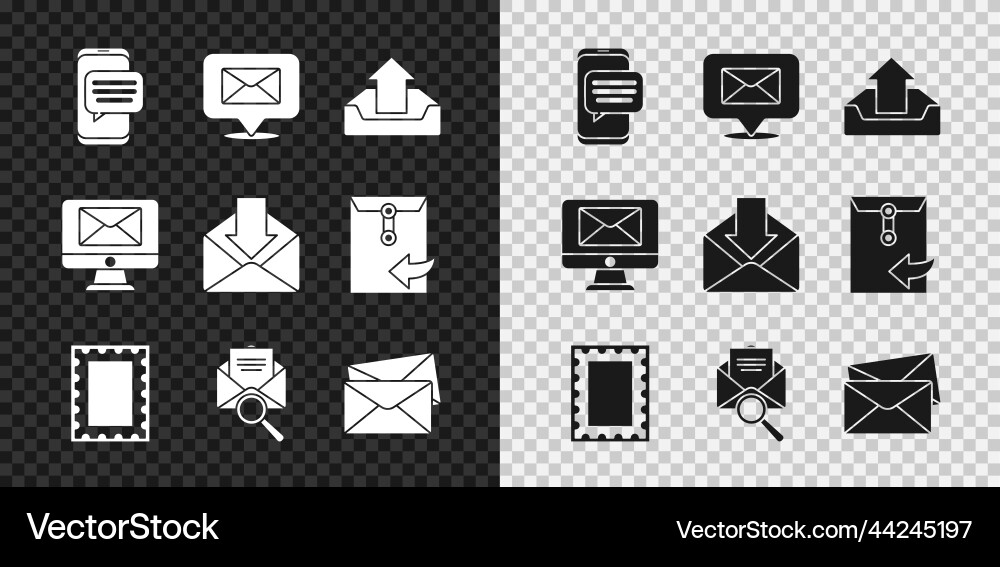 Set chat messages notification on phone speech Vector Image