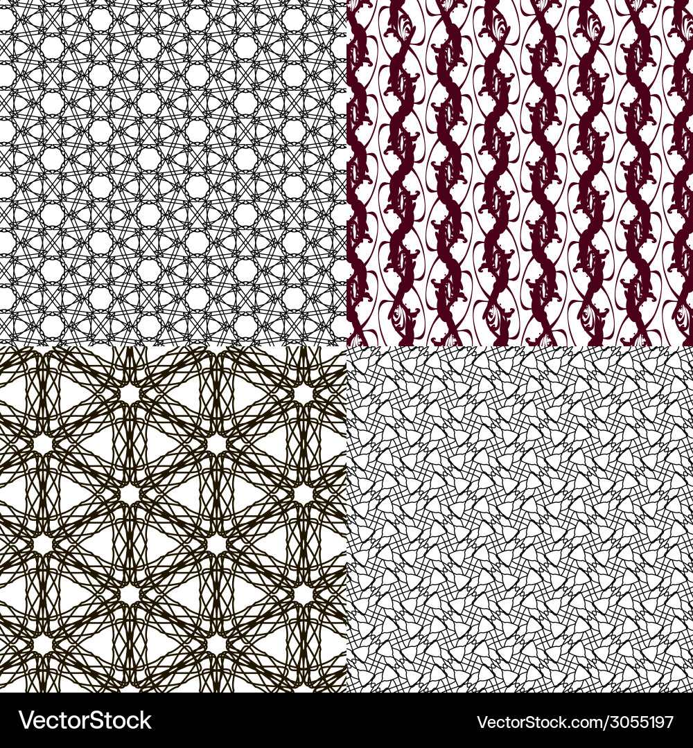 Set of geometric pattern in op art design vector image