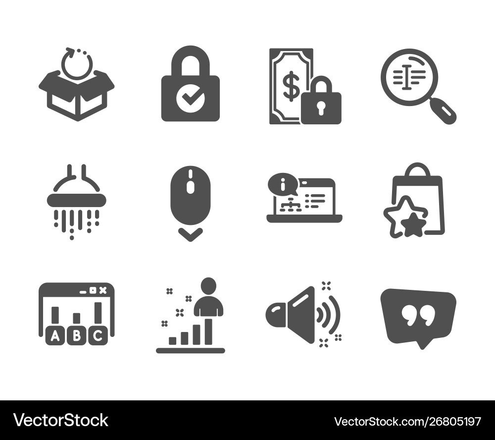 Set technology icons such as scroll down Set technology icons such as scroll down vector image