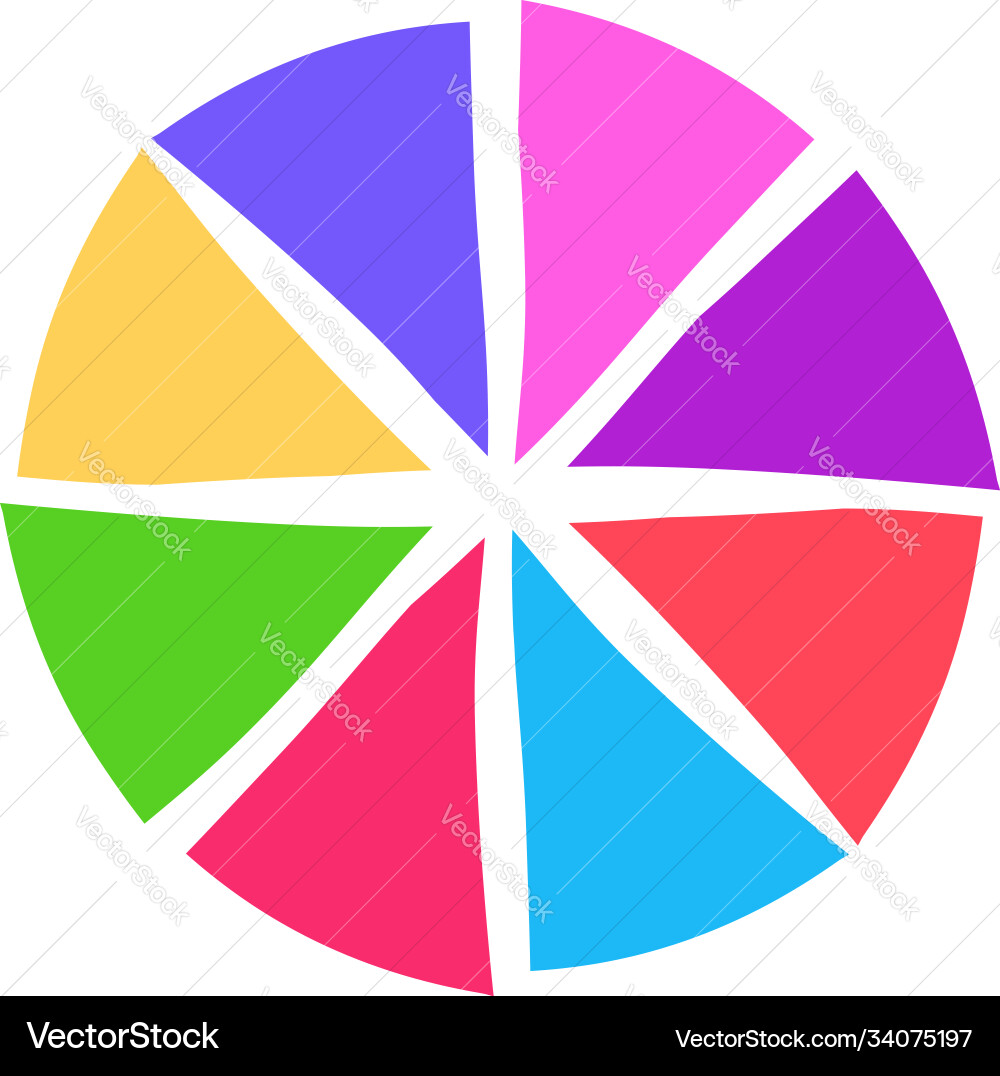 Simple pie chart-graph and diagram circle Simple pie chart-graph and diagram circle Vector Image