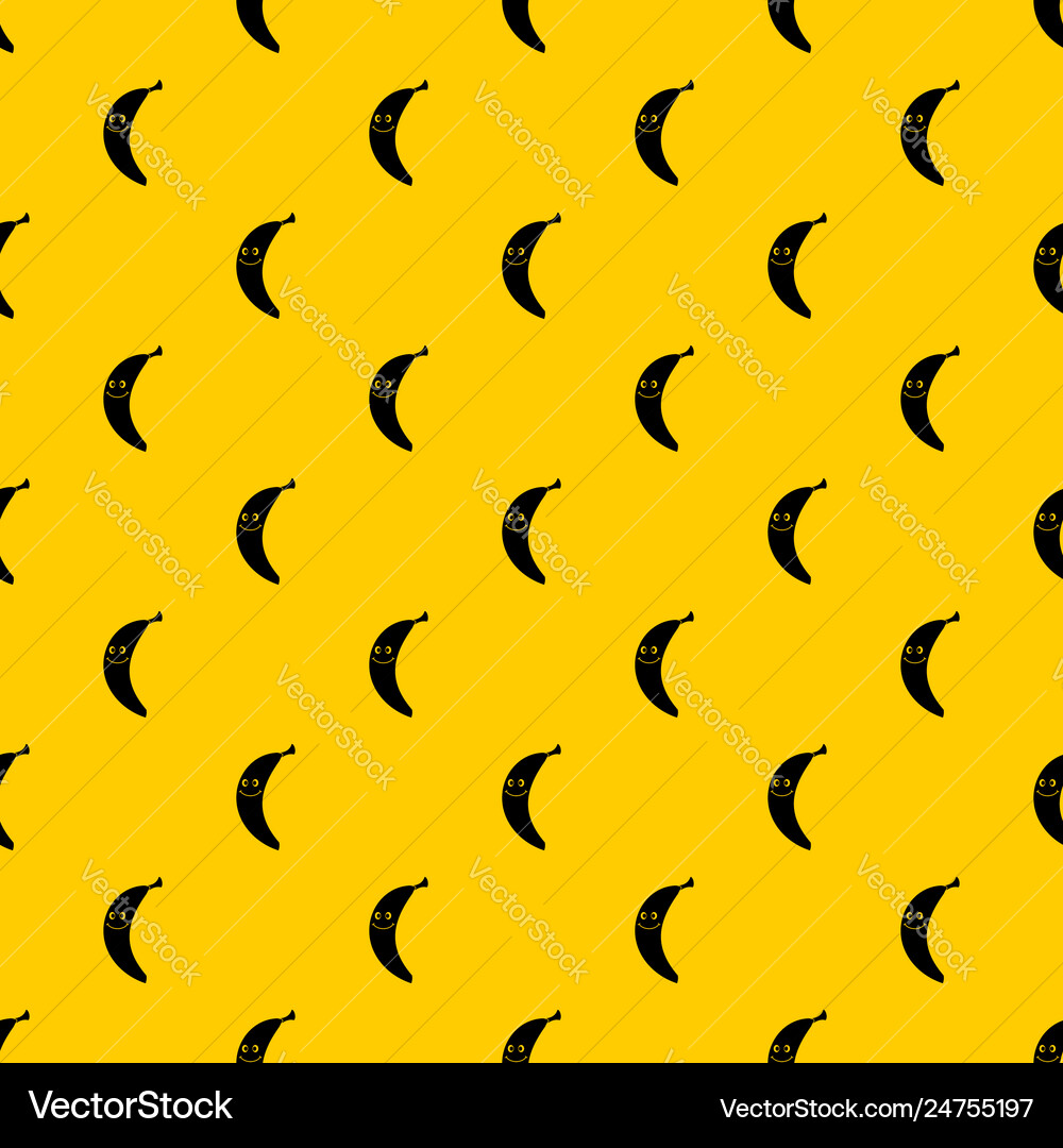 Smiling banana pattern Vector Image