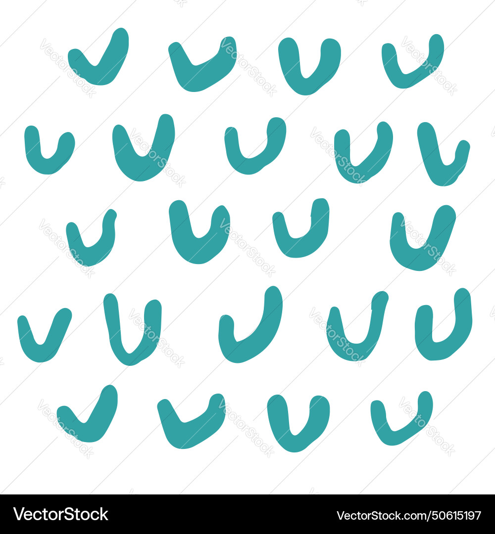 U shape squiggles chequerwise horizontally vector image