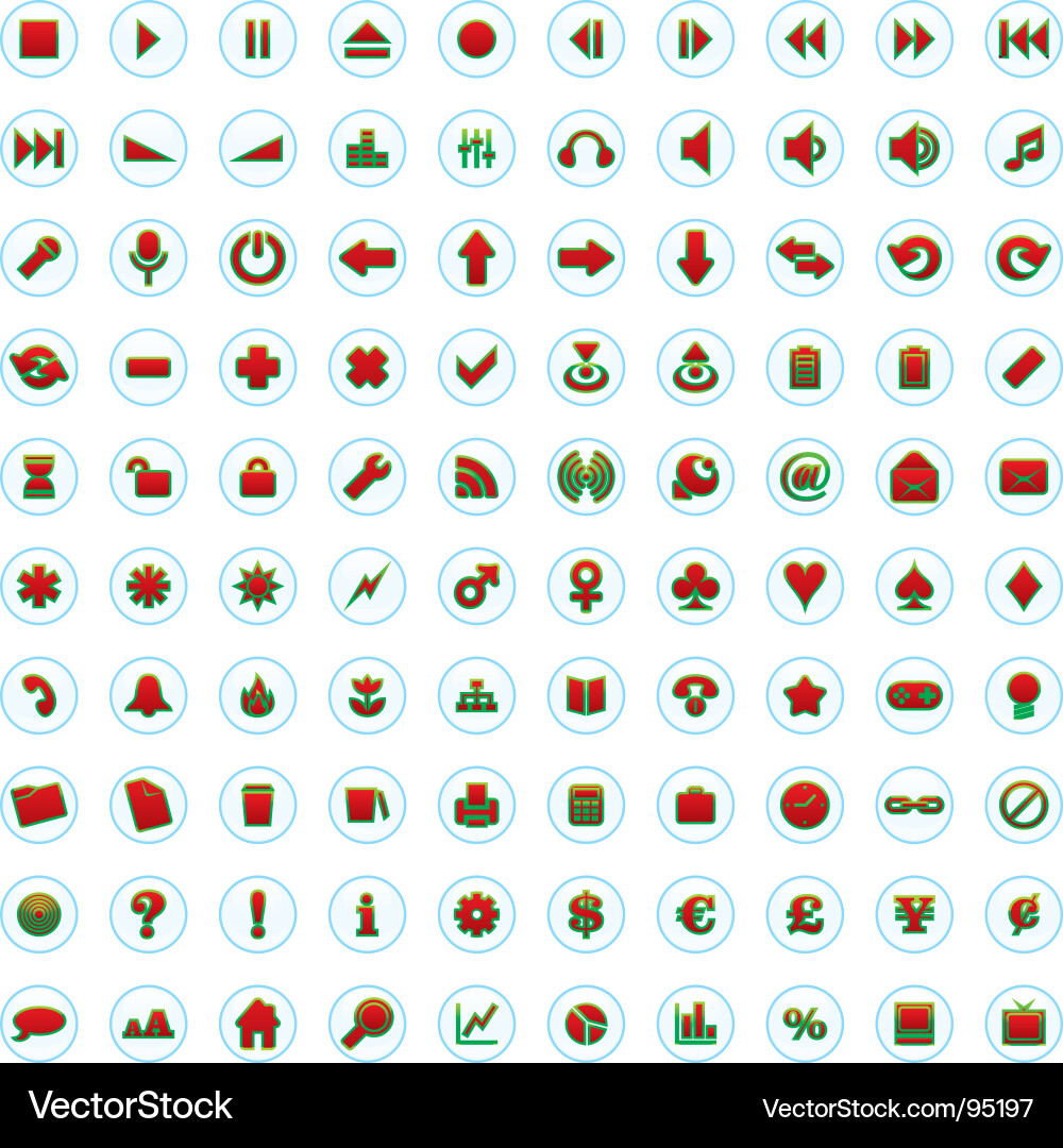 Web icon set vector image